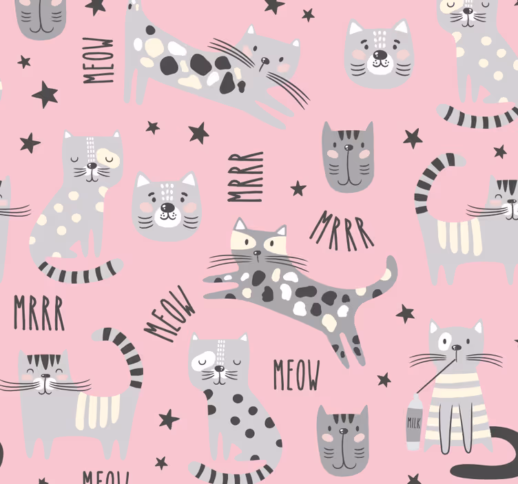 猫 壁紙 猫の遊び時間 - TENSTICKERS