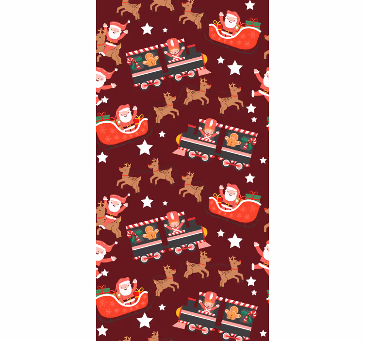 サンタクロースそりクリスマス壁紙 - TENSTICKERS