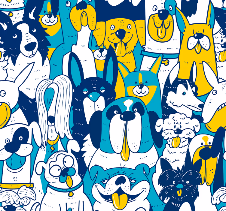 動物の壁紙 アニメの犬の集合 - TENSTICKERS