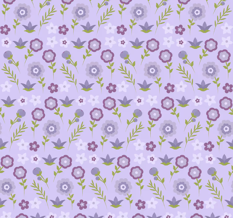 シンプルな紫色の花の壁紙 - TENSTICKERS
