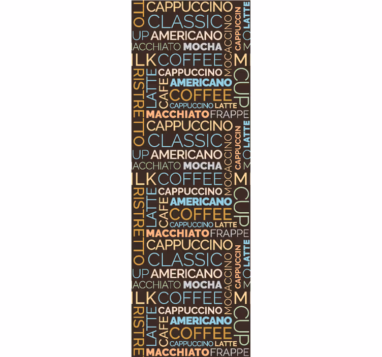 レタリング壁紙 コーヒーのタイポグラフィ - TENSTICKERS