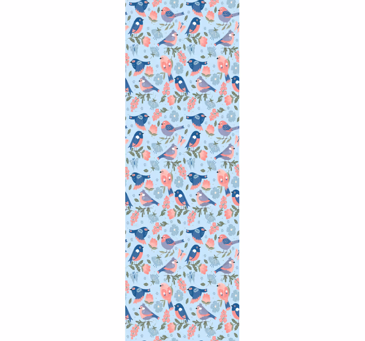 鳥 ウォールペーパー 鳥の花柄 - TENSTICKERS