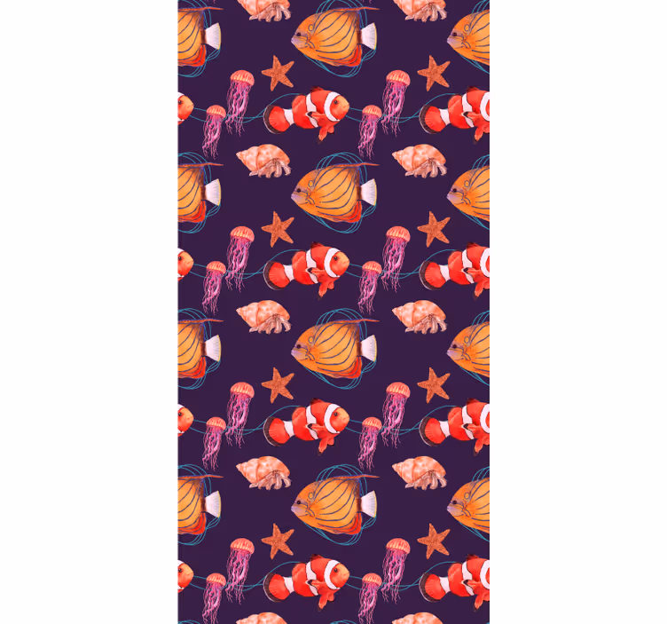 魚壁紙 水生生物のアンサンブル - TENSTICKERS