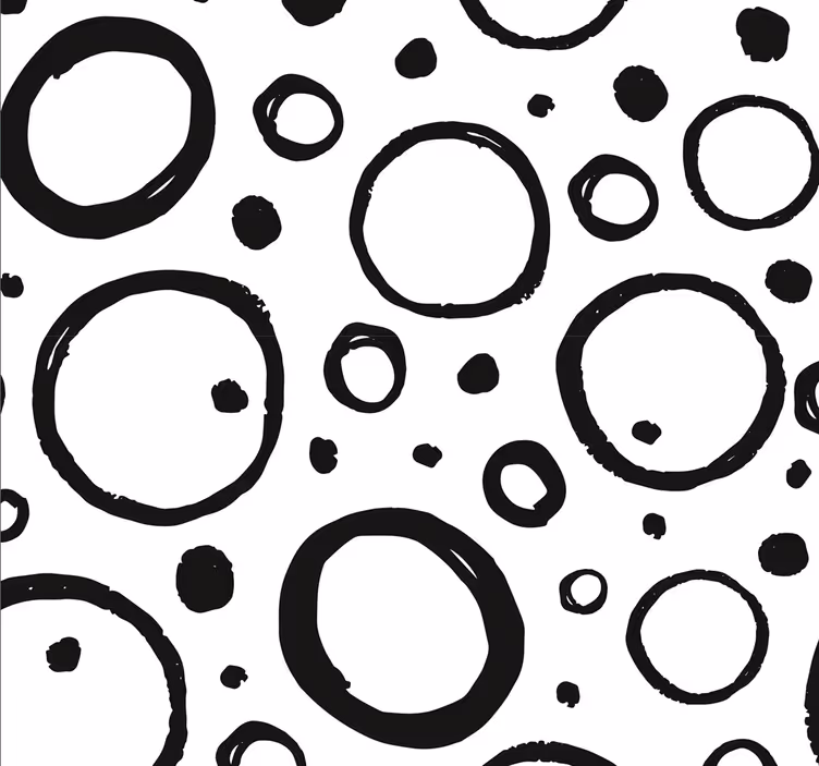 幾何学的壁紙 抽象的な円 - TENSTICKERS