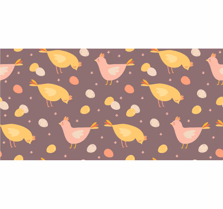 動物 壁紙 遊び心のある鶏の模様 - TENSTICKERS