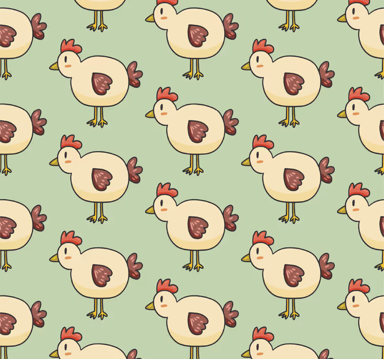 動物 壁紙 鶏の模様 - TENSTICKERS