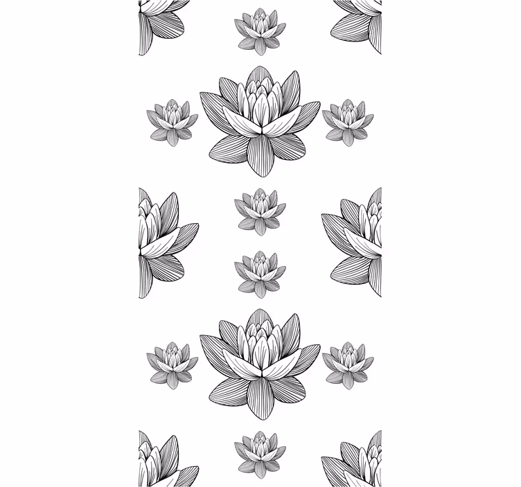 壁紙 花 蓮の花模様 - TENSTICKERS