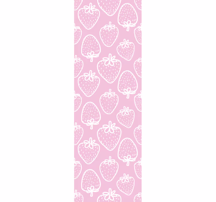 ピンク 壁紙 水玉模様のイチゴ - TENSTICKERS