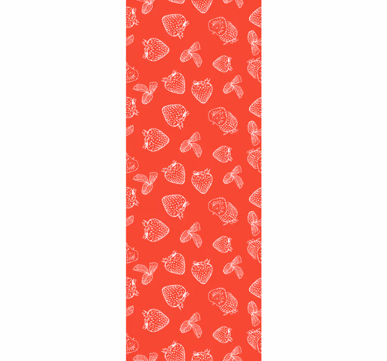 壁紙 花 イチゴのスケッチ - TENSTICKERS