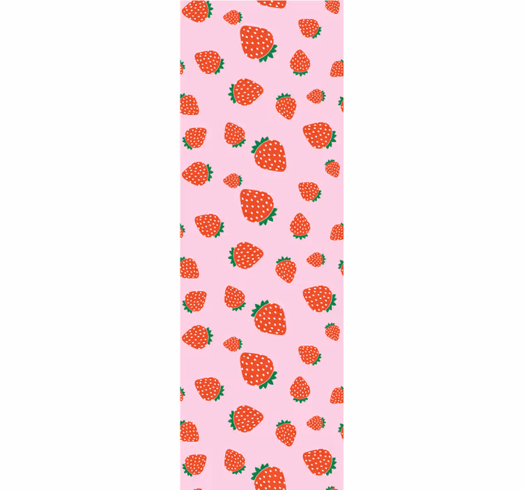 キッチン 壁紙 スイートストロベリーパターン - TENSTICKERS