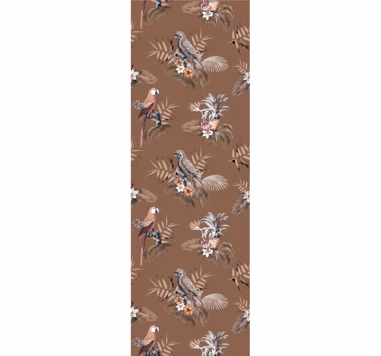 鳥 ウォールペーパー 熱帯の鳥のモチーフ - TENSTICKERS