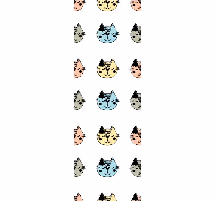 猫 壁紙 漫画の猫の顔 - TENSTICKERS