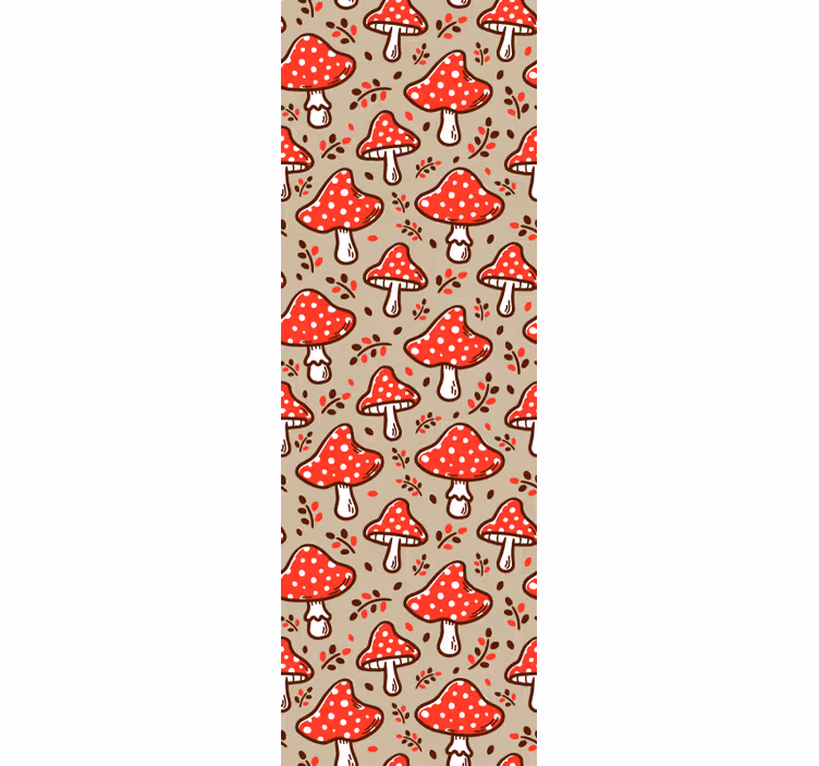 キッチン 壁紙 マッシュルームパターン - TENSTICKERS