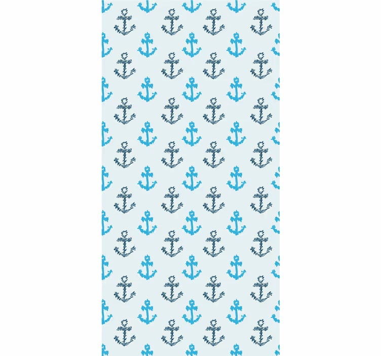 お 風呂 壁紙 航海の錨のパターン - TENSTICKERS