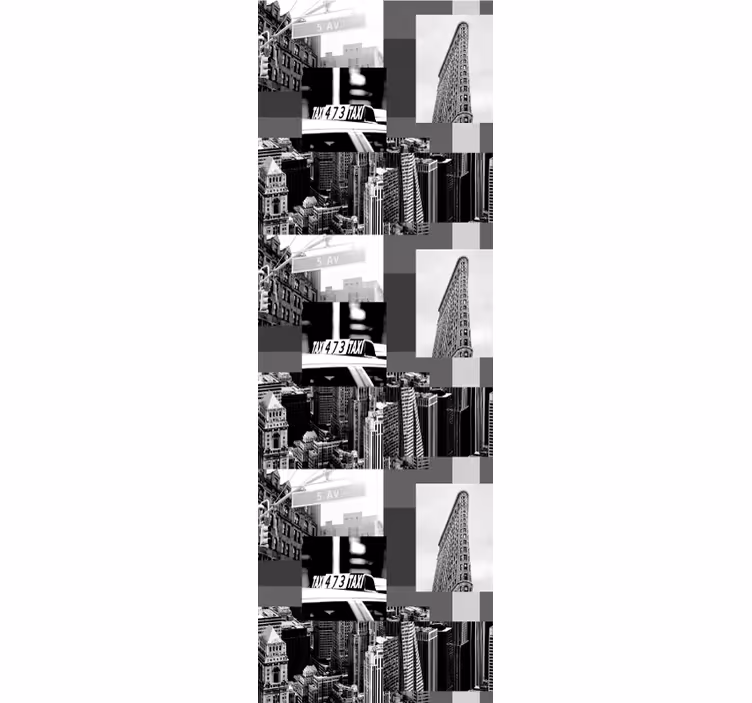 風景 壁紙 都会のコラージュパターン - TENSTICKERS