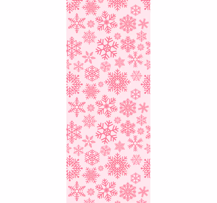 クリスマス 壁紙 ピンクの雪の結晶パターン - TENSTICKERS