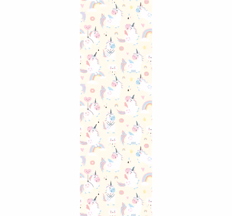 保育園の壁紙 ユニコーンと虹 - TENSTICKERS