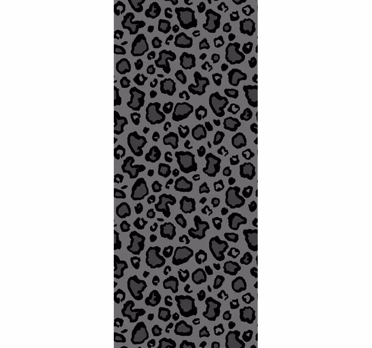 ダークグレーと黒のヒョウ柄の壁紙 - TENSTICKERS