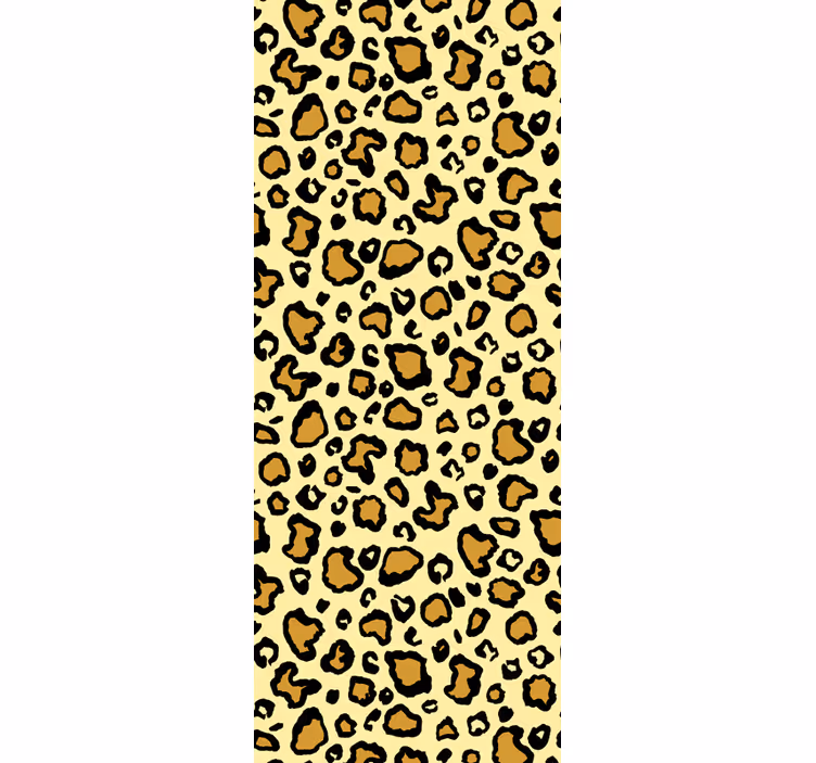 ヒョウ壁紙クラシックイエローパターン - TENSTICKERS