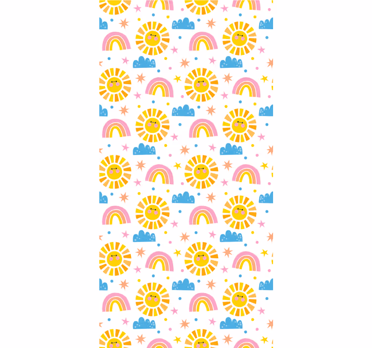 保育園の壁紙 明るい太陽の光の虹 - TENSTICKERS