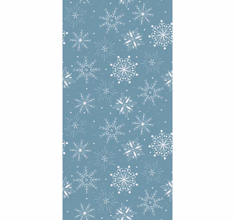 青と白の雪片のクリスマスの壁紙 - TENSTICKERS