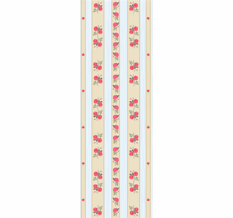 ストライプ 壁紙 花柄ストライプのエレガンス - TENSTICKERS
