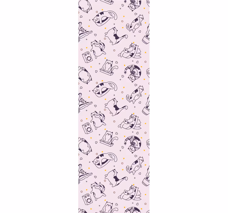 保育園の壁紙 遊び心のある線画 - TENSTICKERS