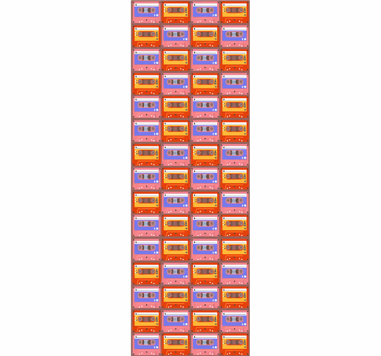 他のビンテージ壁紙 レトロカセットアレイ - TENSTICKERS