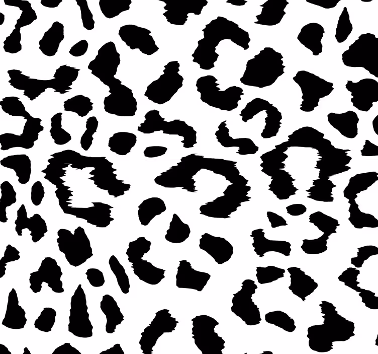 ヒョウ壁紙白黒ドット柄 - TENSTICKERS