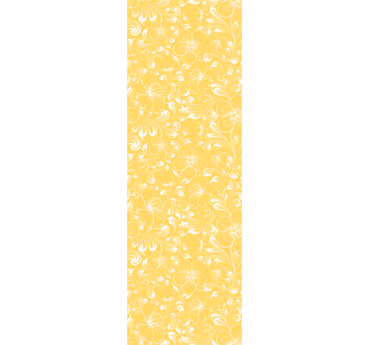 黄色の花のグランドミレニアルスタイルの壁紙 - TENSTICKERS