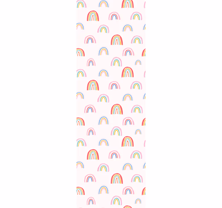 子供の寝室の壁紙カラフルな虹の模様 - TENSTICKERS