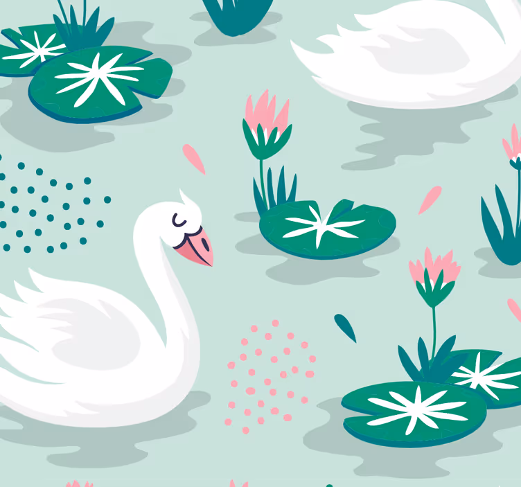 動物 壁紙 白鳥の湖の模様 - TENSTICKERS