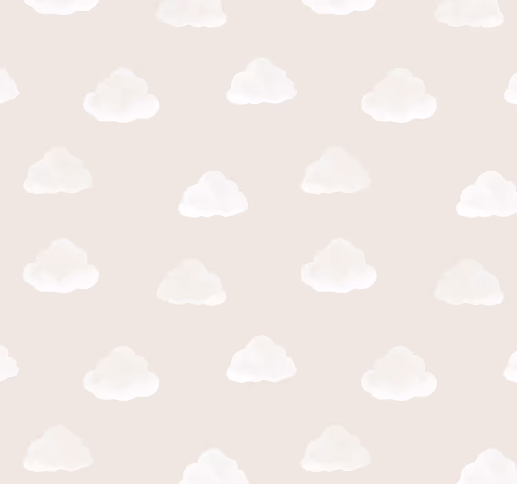 保育園の壁紙 ベージュの雲模様 - TENSTICKERS