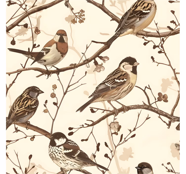 ヘッドボードの壁紙野生の鳥 - TENSTICKERS
