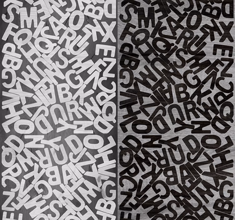 レタリング壁紙 アルファベットの混乱 - TENSTICKERS