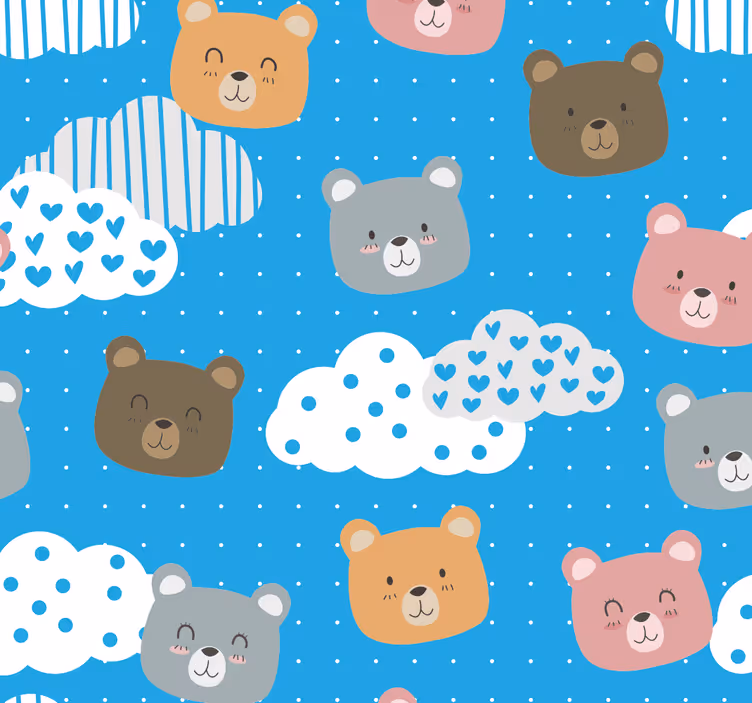 猫 壁紙 クマの雲模様 - TENSTICKERS