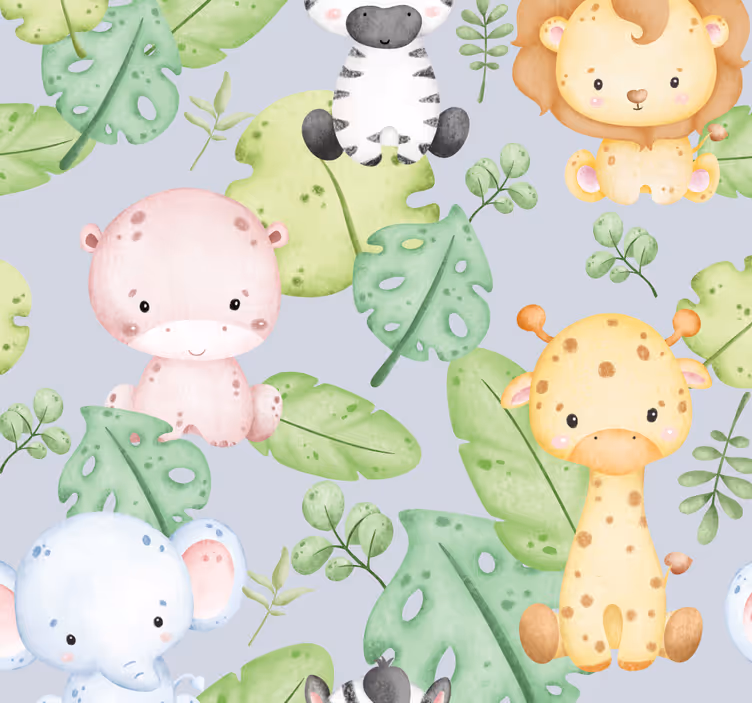 動物の壁紙 ベビーデザイン - TENSTICKERS