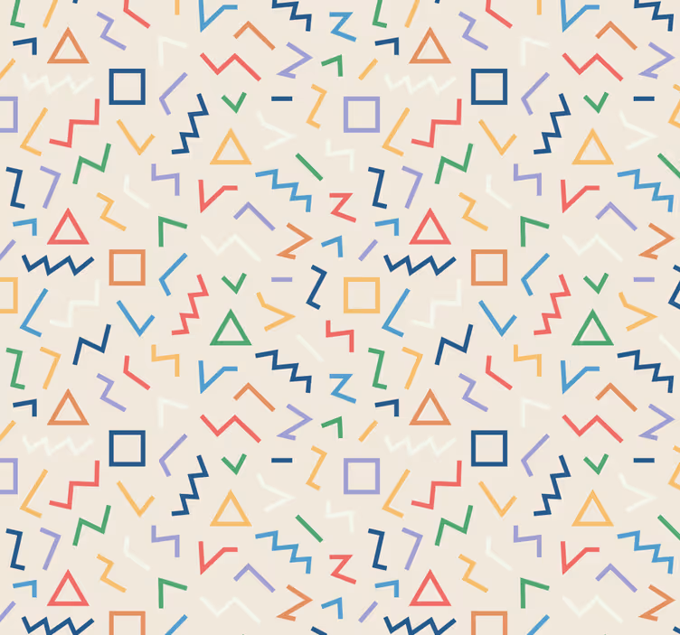 幾何学的壁紙 幾何学模様の色合い - TENSTICKERS