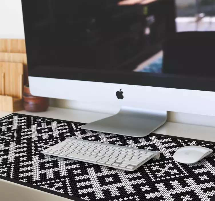 マウスパッド パターン 幾何学的ニットパターン - TENSTICKERS