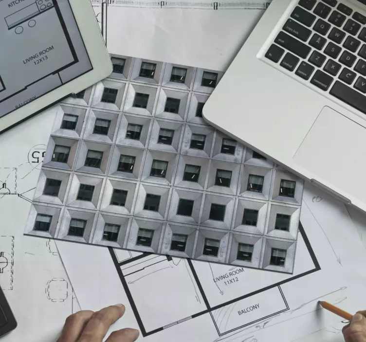 ブルータリスト建築のマウスパッド - TENSTICKERS