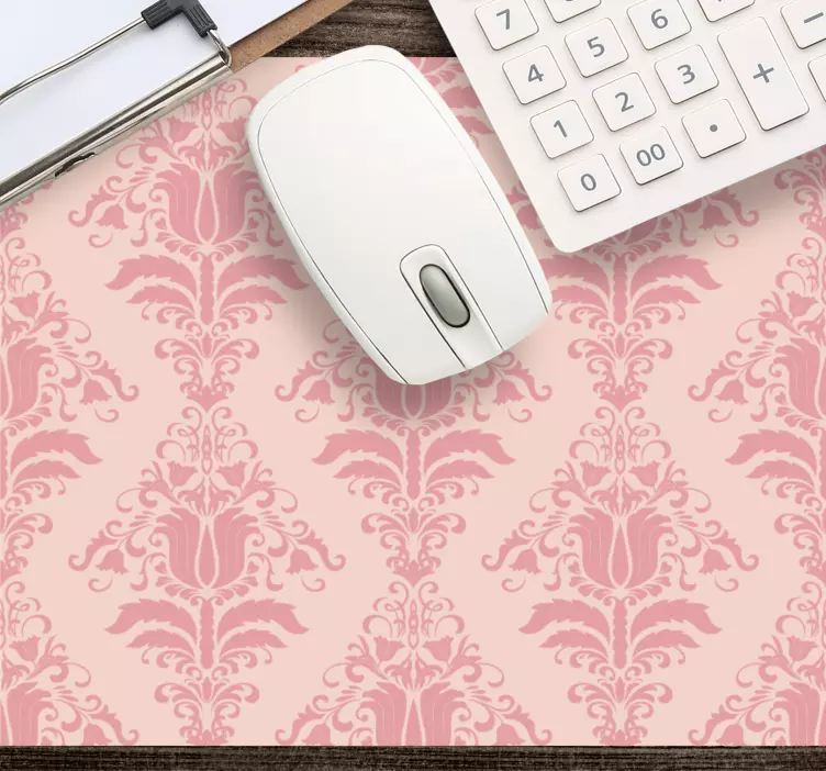フランスの地方のピンクの花柄のマウスパッド - TENSTICKERS