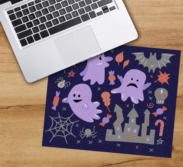 幽霊ハロウィンオリジナルマウスパッド - TENSTICKERS