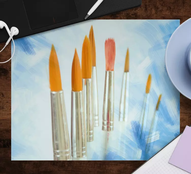ペイントブラシオリジナルのマウスパッド - TENSTICKERS
