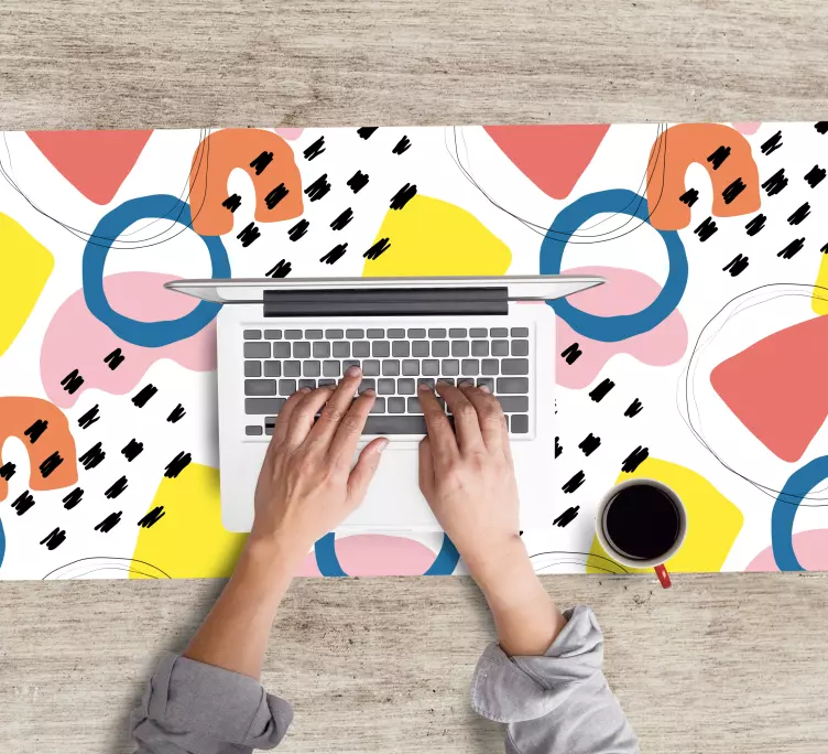 幾何学模様のオリジナルマウスパッドのペイント - TENSTICKERS