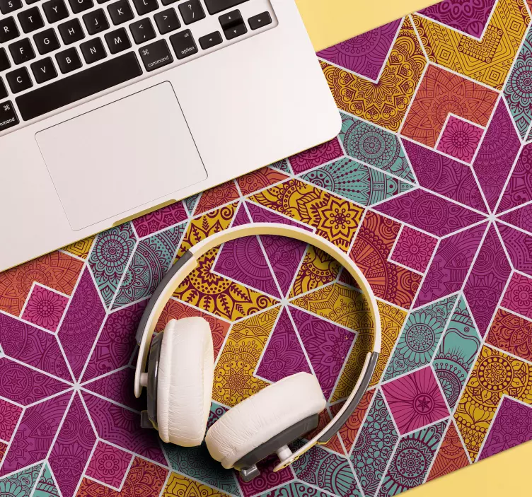 ペイズリーモザイクペイズリーマウスパッド - TENSTICKERS