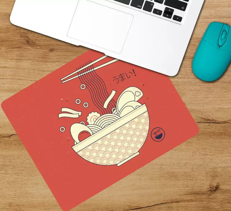 麺付きラーメンオリジナルマウスパッド - TENSTICKERS
