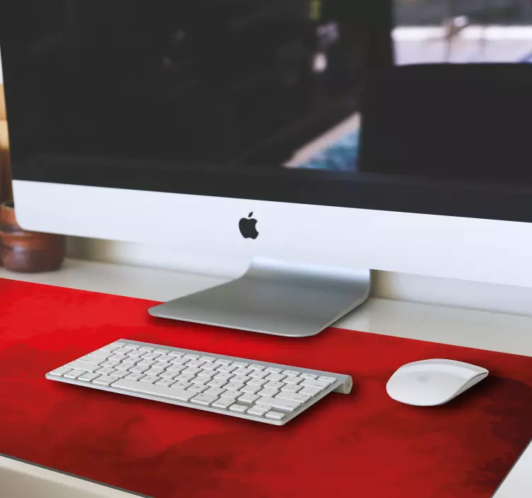 赤の元の緑のマウスパッド - TENSTICKERS