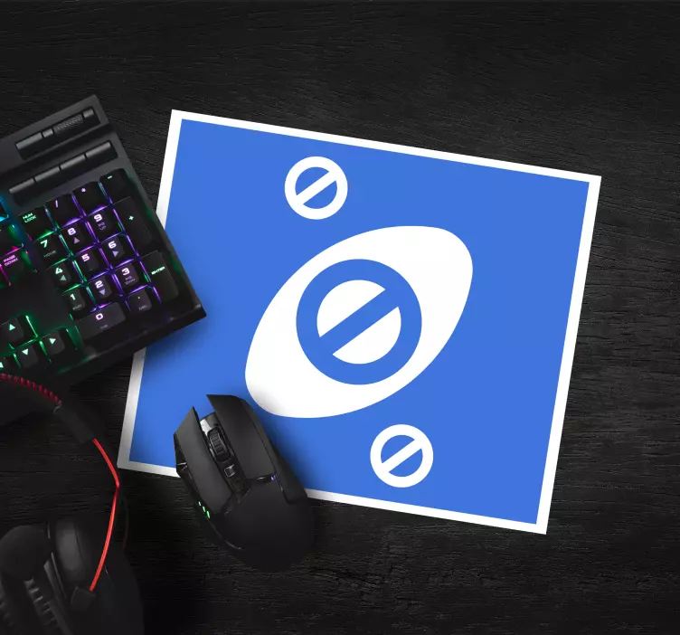 Unoカードストップブルーカラーオリジナルマウスパッド - TENSTICKERS