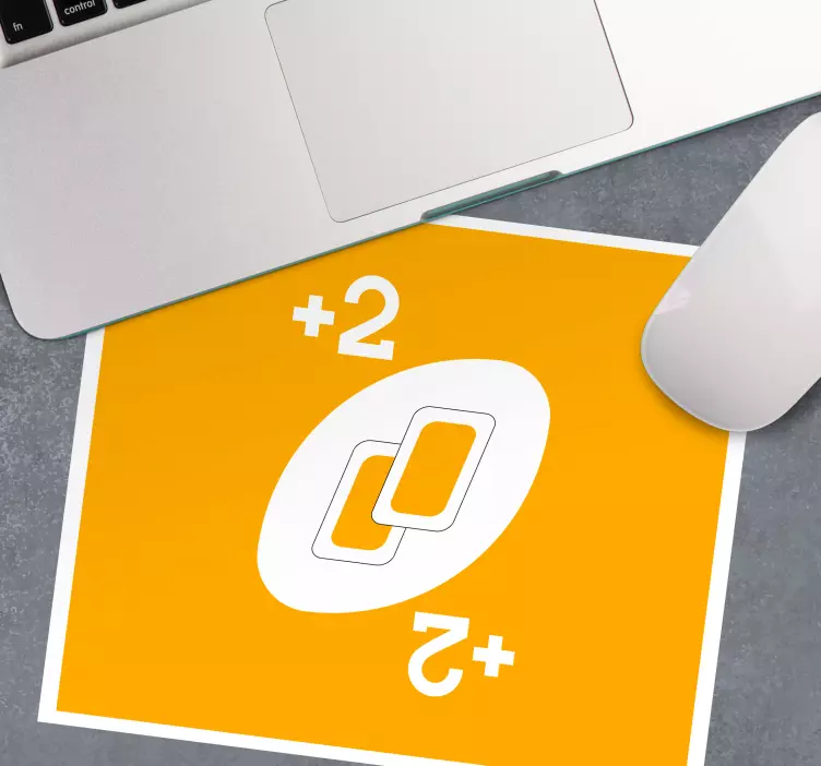 Unoカードと黄色のオリジナルマウスパッド2枚 - TENSTICKERS