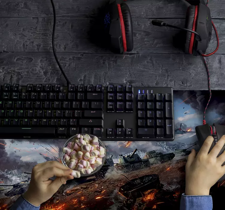 戦争ゲームビニールマウスパッド - TENSTICKERS